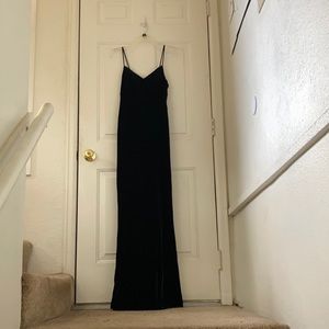 Navy velvet dress